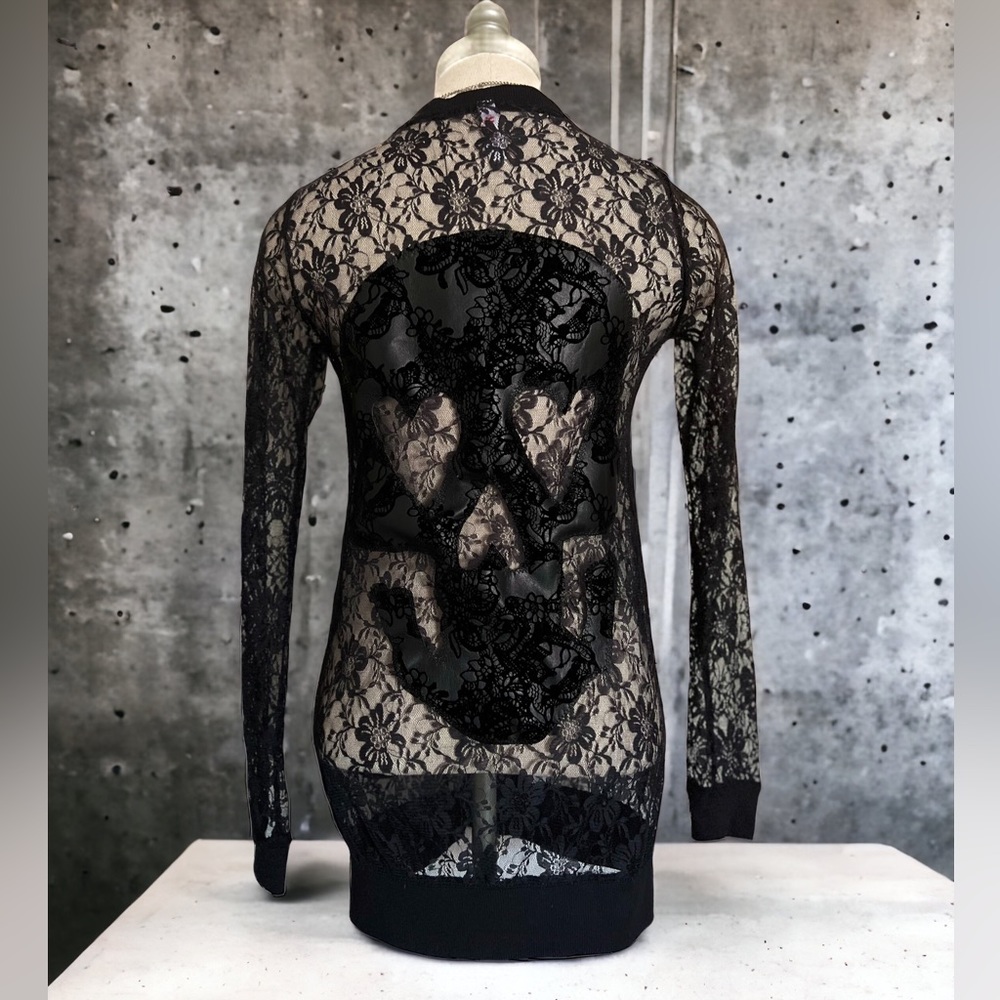 Women’s Lace Skull Cardigan Broken Hearts fall Halloween